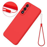 OnePlus Nord 5 Flydende silikone cover med håndrem - rød