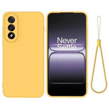 OnePlus Nord 5 Flydende silikone cover med håndrem - gul