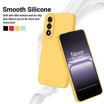 OnePlus Nord 5 Flydende silikone cover med håndrem - gul