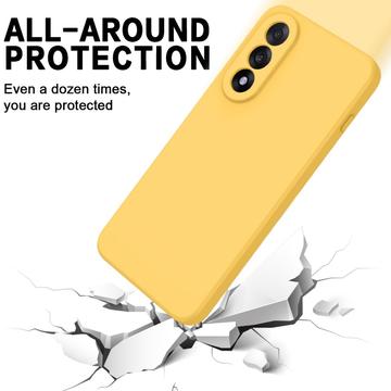OnePlus Nord 5 Flydende silikone cover med håndrem - gul