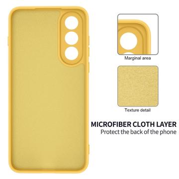 OnePlus Nord 5 Flydende silikone cover med håndrem - gul