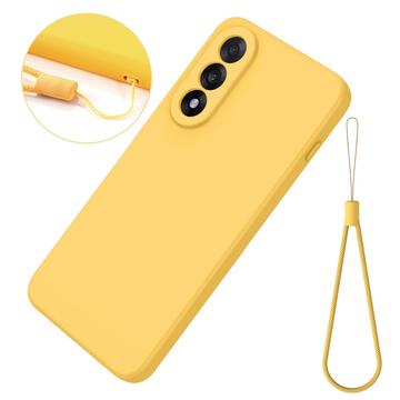 OnePlus Nord 5 Flydende silikone cover med håndrem - gul