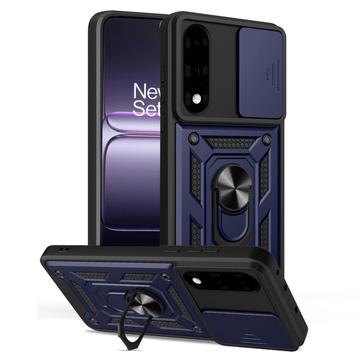 OnePlus Nord 5 Roterende Ring Hybrid Cover med Kameraskjold - Blå