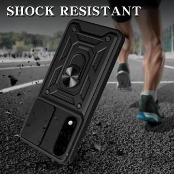 OnePlus Nord 5 Roterende Ring Hybrid Cover med Kameraskjold - Blå
