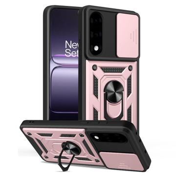 OnePlus Nord 5 Roterende Ring Hybrid Cover med Kameraskjold - Rødguld