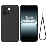 OnePlus Nord 6/Turbo 6 Flydende silikone cover med håndrem - Sort