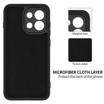 OnePlus Nord 6/Turbo 6 Flydende silikone cover med håndrem - Sort