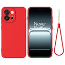 OnePlus Nord 6/Turbo 6 Flydende silikone cover med håndrem - Rød