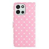 OnePlus Nord 6 Pung Etui med Prikket Mønster - Pink