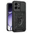 OnePlus Nord 6 Roterende Ring Hybrid Cover med Kameraskjold - Sort
