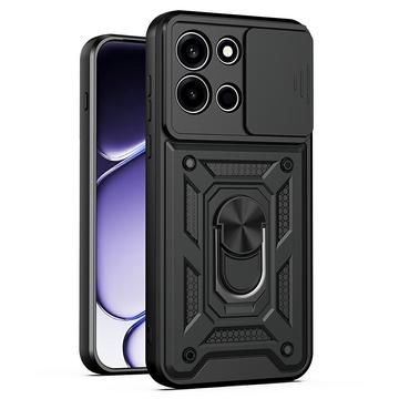 OnePlus Nord 6 Roterende Ring Hybrid Cover med Kameraskjold - Sort