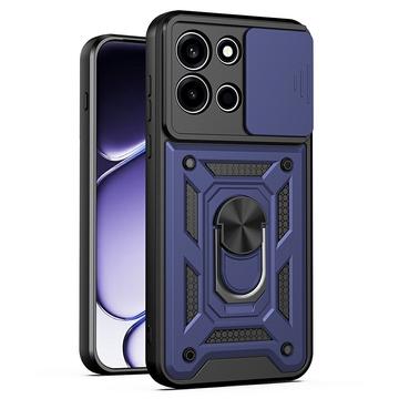 OnePlus Nord 6 Roterende Ring Hybrid Cover med Kameraskjold - Blå
