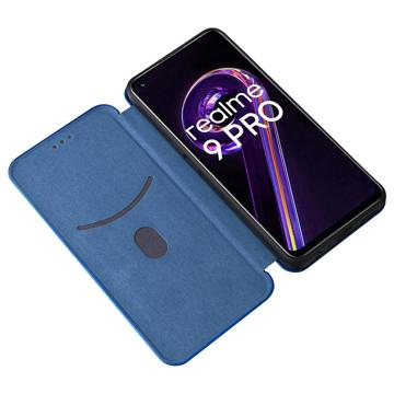 OnePlus Nord CE 2 Lite 5G Flip Cover - Karbonfiber - Blå