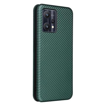 OnePlus Nord CE 2 Lite 5G Flip Cover - Karbonfiber - Grøn