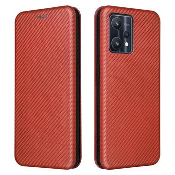 OnePlus Nord CE 2 Lite 5G Flip Cover - Karbonfiber - Orange