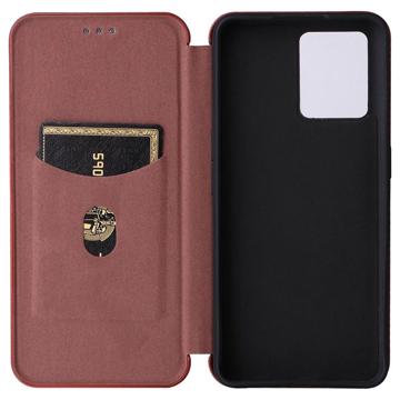 OnePlus Nord CE 2 Lite 5G Flip Cover - Karbonfiber - Orange