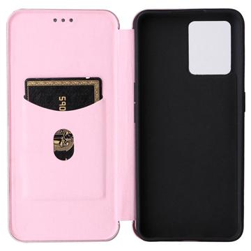 OnePlus Nord CE 2 Lite 5G Flip Cover - Karbonfiber - Rødguld