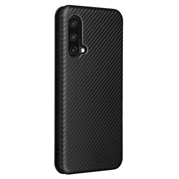 OnePlus Nord CE 5G Flip Cover - Karbonfiber - Sort