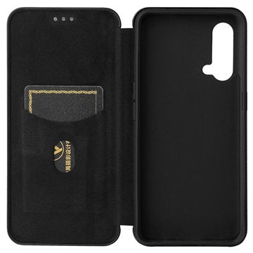 OnePlus Nord CE 5G Flip Cover - Karbonfiber - Sort