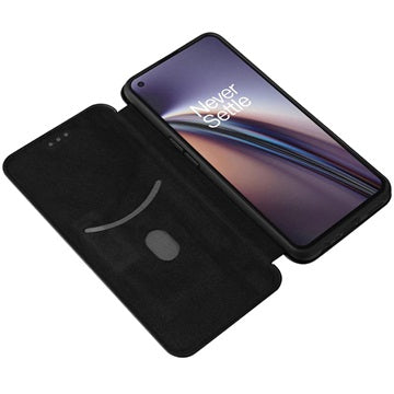 OnePlus Nord CE 5G Flip Cover - Karbonfiber - Sort