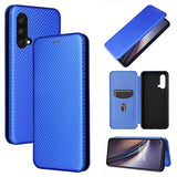 OnePlus Nord CE 5G Flip Cover - Karbonfiber - Blå