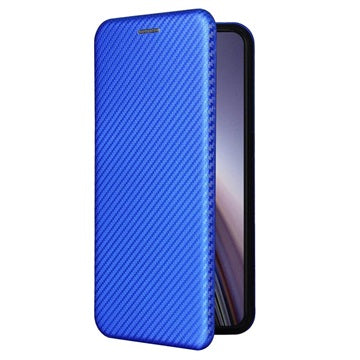 OnePlus Nord CE 5G Flip Cover - Karbonfiber - Blå