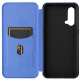OnePlus Nord CE 5G Flip Cover - Karbonfiber - Blå