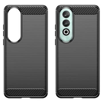 OnePlus Nord CE4 Børstet TPU Cover - Karbonfiber - Sort
