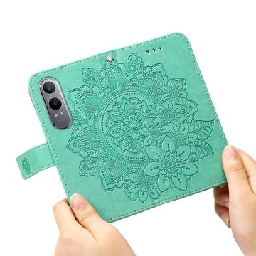 OnePlus Nord CE4 Lite/Oppo K12x Mandala Series Etui med Pung - Grøn