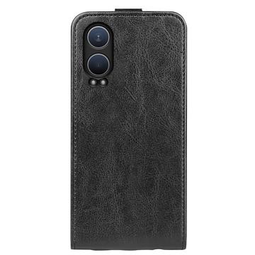 OnePlus Nord CE4 Lite/Oppo K12x Vertikal Flip Taske med Kortholder - Sort