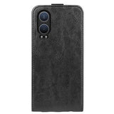 OnePlus Nord CE4 Lite/Oppo K12x Vertikal Flip Taske med Kortholder - Sort