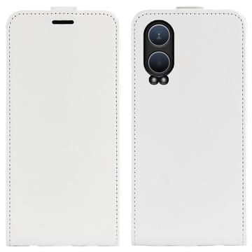 OnePlus Nord CE4 Lite/Oppo K12x Vertikal Flip Taske med Kortholder - Hvid