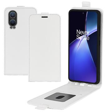 OnePlus Nord CE4 Lite/Oppo K12x Vertikal Flip Taske med Kortholder - Hvid