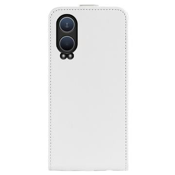 OnePlus Nord CE4 Lite/Oppo K12x Vertikal Flip Taske med Kortholder - Hvid