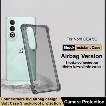 OnePlus Nord CE4/Oppo K12x Imak Faldsikkert TPU Cover - Gennemsigtig Sort