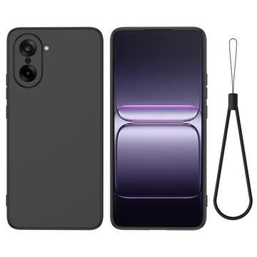 OnePlus Nord CE5 Flydende silikone cover med håndrem - sort