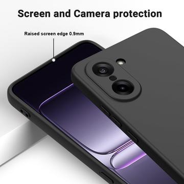 OnePlus Nord CE5 Flydende silikone cover med håndrem - sort
