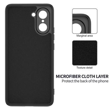 OnePlus Nord CE5 Flydende silikone cover med håndrem - sort