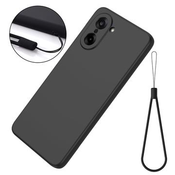 OnePlus Nord CE5 Flydende silikone cover med håndrem - sort