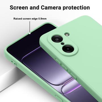 OnePlus Nord CE5 Flydende silikone cover med håndrem - grøn
