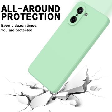 OnePlus Nord CE5 Flydende silikone cover med håndrem - grøn