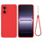 OnePlus Nord CE5 Flydende silikone cover med håndrem - rød