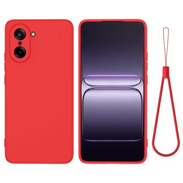 OnePlus Nord CE5 Flydende silikone cover med håndrem - rød