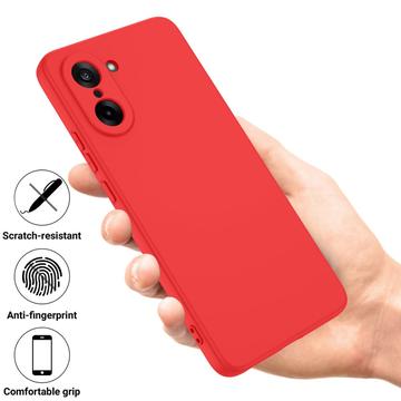 OnePlus Nord CE5 Flydende silikone cover med håndrem - rød