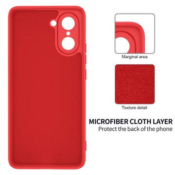 OnePlus Nord CE5 Flydende silikone cover med håndrem - rød