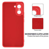 OnePlus Nord CE5 Flydende silikone cover med håndrem - rød