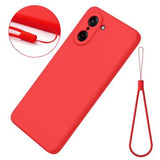 OnePlus Nord CE5 Flydende silikone cover med håndrem - rød