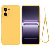 OnePlus Nord CE5 Flydende silikone cover med håndrem - gul