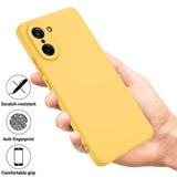 OnePlus Nord CE5 Flydende silikone cover med håndrem - gul