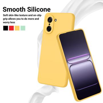 OnePlus Nord CE5 Flydende silikone cover med håndrem - gul